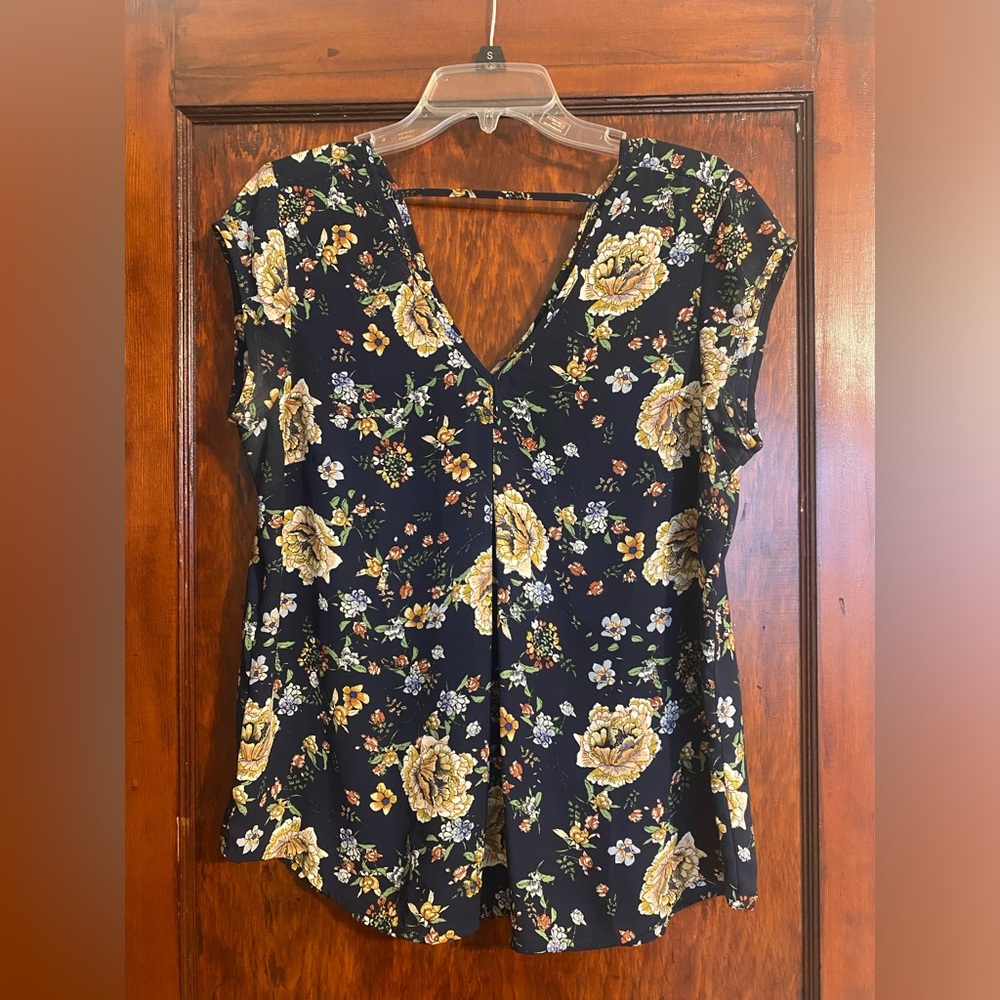 Halogen Double V-Neck Top